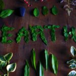 earth spelled with leaves